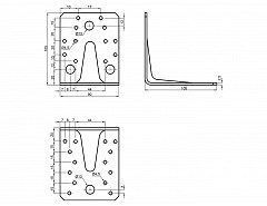 Úhelník s prolisem 105x105x90/2mm BZn