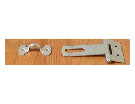 Petlice kloubová s očkem 100 mm BZn