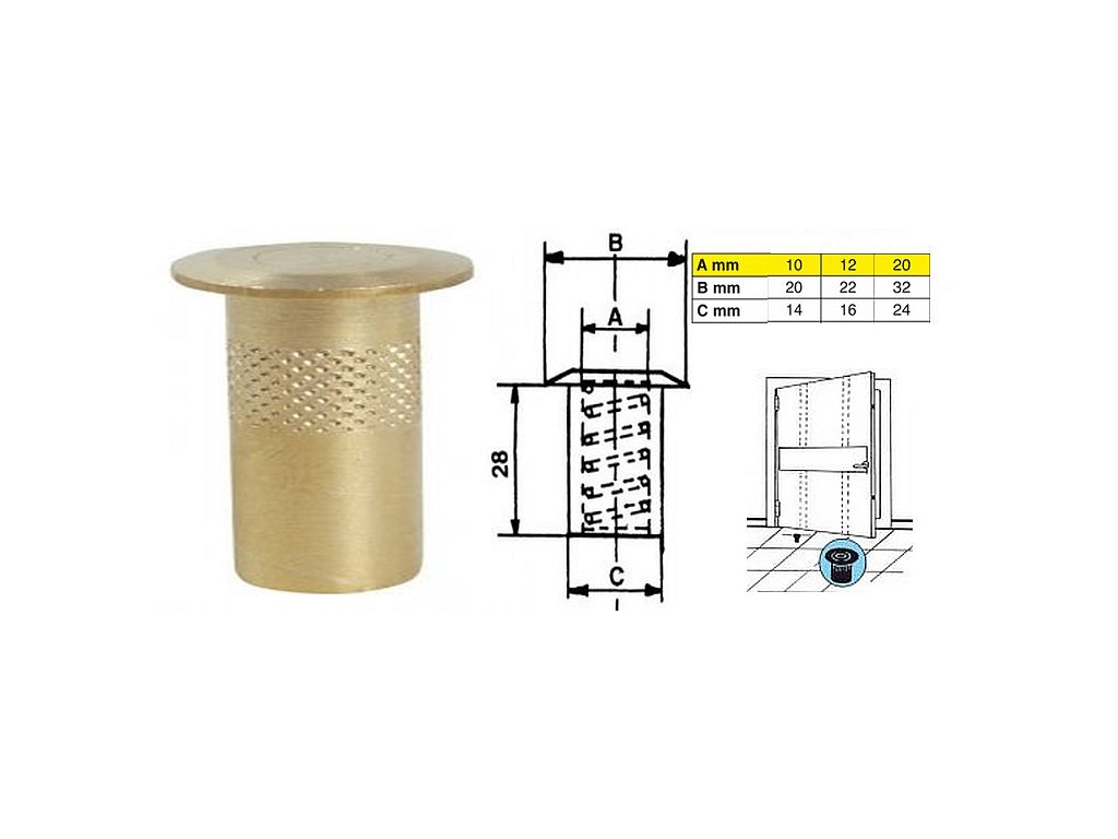 Protikus k zástrči D12 s prachovkou F1-475012 (032103 Nikl)