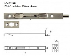 Zástrč zadlabací 150mm chrom