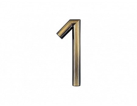 Číslice "1" na dveře NZ 75mm Bronz