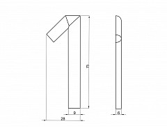 Číslice "1" na dveře NZ 75mm Bronz