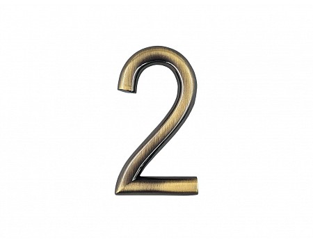 Číslice "2" na dveře NZ 75mm Bronz
