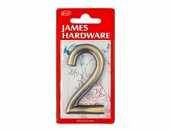Číslice "2" na dveře NZ 75mm Bronz