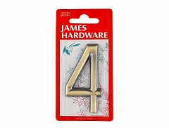 Číslice "4" na dveře NZ 75mm Bronz
