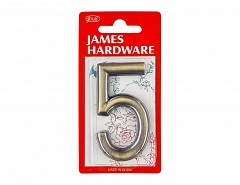 Číslice "5" na dveře NZ 75mm Bronz