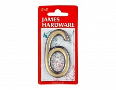 Číslice "6" na dveře NZ 75mm Bronz