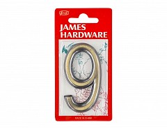 Číslice "9" na dveře NZ 75mm Bronz
