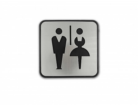 Piktogram "WC" (dámy/páni) Nerez