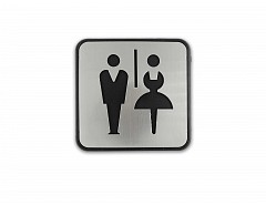 Piktogram "WC" (dámy/páni) Nerez