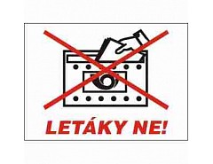 Samolepka "LETÁKY NE" 70x50