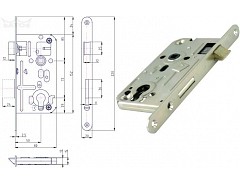 Zámek vložkový K133A BT2 BZn P-L 72/80