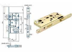 Zámek vložkový K221 BZn P 72/77