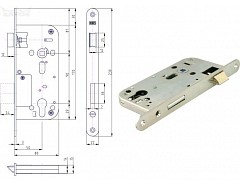 Zámek vložkový bezpečnostní K113 BZn P-L 90/80
