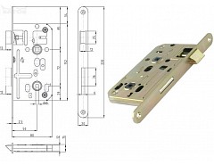 Zámek WC K135 BZn P-L 72/80