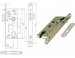 Zámek FAB na posuvné dveře K106A BZn 72/60