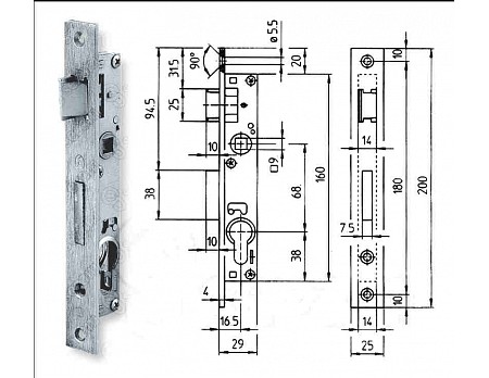 Titan 822/25/9 rozteč 68mm střelka ''L''dorm 16,5 hl.29