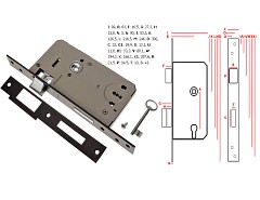 Zámek vratový Z109 OK/90 ''L''2klíče
