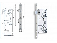 Zámek 24027C PP P-L BZN 25KS (čelo 18) PROTIPOŽÁRNÍ
