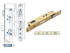 K431 ZAMEK P-L 1KS BZN 90/35/50