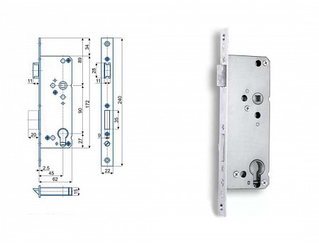K450 ZAMEK P-L 1KS BZN
