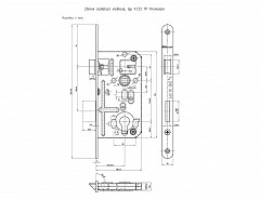 K133 ZAMEK P-L PP s čelem 235mm  BZN  MASONITE