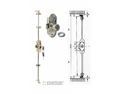 Armstrong Ni 701-22 rozvorový třícest.zámek+2ks tyče 2 x1000mm,(048108)