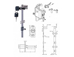 Armstrong Ni666-S 600 KOMPLET/4xzásuvka 9mm centrální+tyč, (048104)