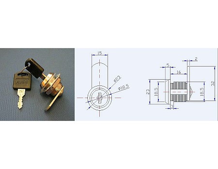 AVES 103-16 Cr SU kl.č.888 zámek lamel.90st