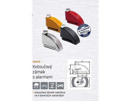 Kotoučový zámek s alarmem 29453