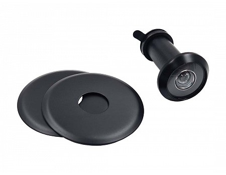 Průhledítko (kukátko) černá matná  kompletní 35-55mm 160 stupňů
