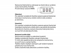 Karabina uzamykatelná Al na 3 - místný kód 75x40x8mm