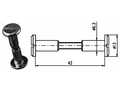 Spojovací kování 42 mm Zn č.8603053A