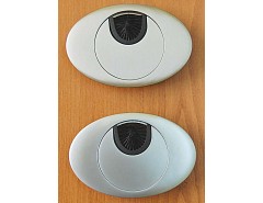 Průchodka kabelů průměr 60 CHROM-SATIN OVÁL "AKČNÍ CENA BEZ SLEVY"
