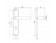 Dveřní kování HOLAR STANDARD 72/OK-BÍLÁ blistr S02