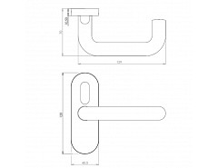 Dveřní kování HOLAR KLASIK mezipokoj.BÉŽOVÁ blistr K06
