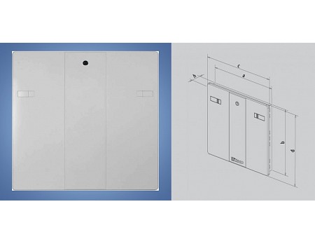 bude zrušeno Revizní dv.400x400 zámek - šedá
