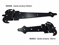 Závěs okrasný 150 mm RUSTIKO Černý Lak (1 pár)  "AKČNÍ CENA BEZ SLEVY"