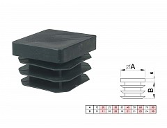 Ucpávka plastová černá 15x15mm