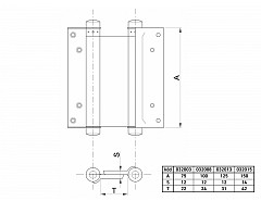 Pružinový závěs 30/100 Bronz F1-108030 max 22kg/1pár/700mm š.