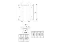 Pružinový závěs 39/175 Ni F1-107039 max 55kg/1pár/850mm š.