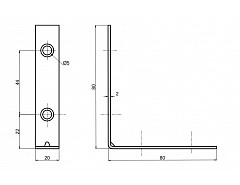 11129 úhelník K 80 Zn (50ks)