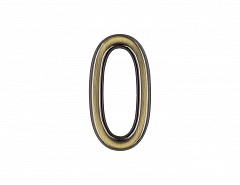 Číslice "0" na dveře NZ 75mm Bronz