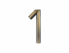 Číslice "1" na dveře NZ 75mm Bronz