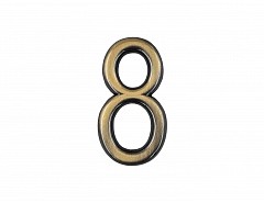 Číslice "8" na dveře NZ 75mm Bronz
