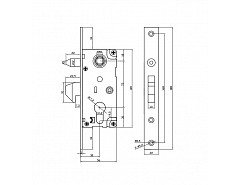 Zámek s hákem+trn s vložkou 447/S 72/30/57 (převod)