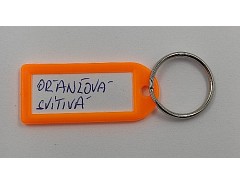 Visačka kl.MALÁ-kr. oranžová Svítivá 1D 50ks