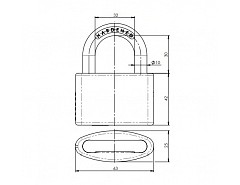 Visací zámek 30H/63 3 kl. (026644 nezacvak, 026724 zacvak)