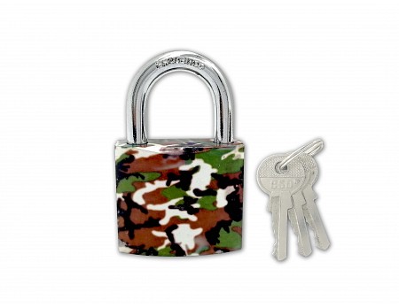 Visací zámek s potiskem ARMY 32 mm 3kl.
