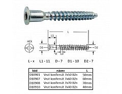 Vrut konfirmát 7x70! BZn
